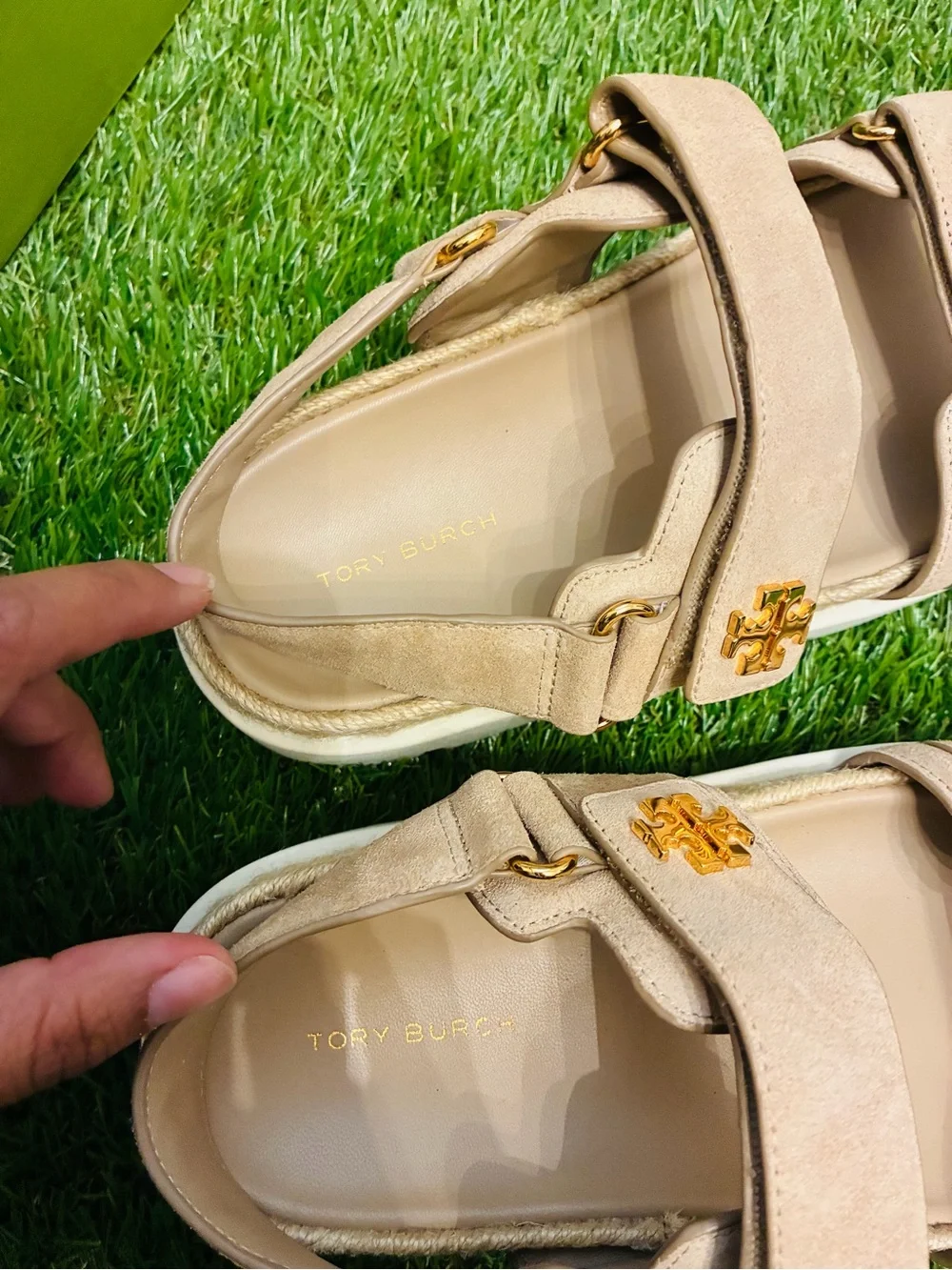 Tory Burch Kira Rope Sport Sandals – Ceramic Taupe – Size 7.5 Luxury